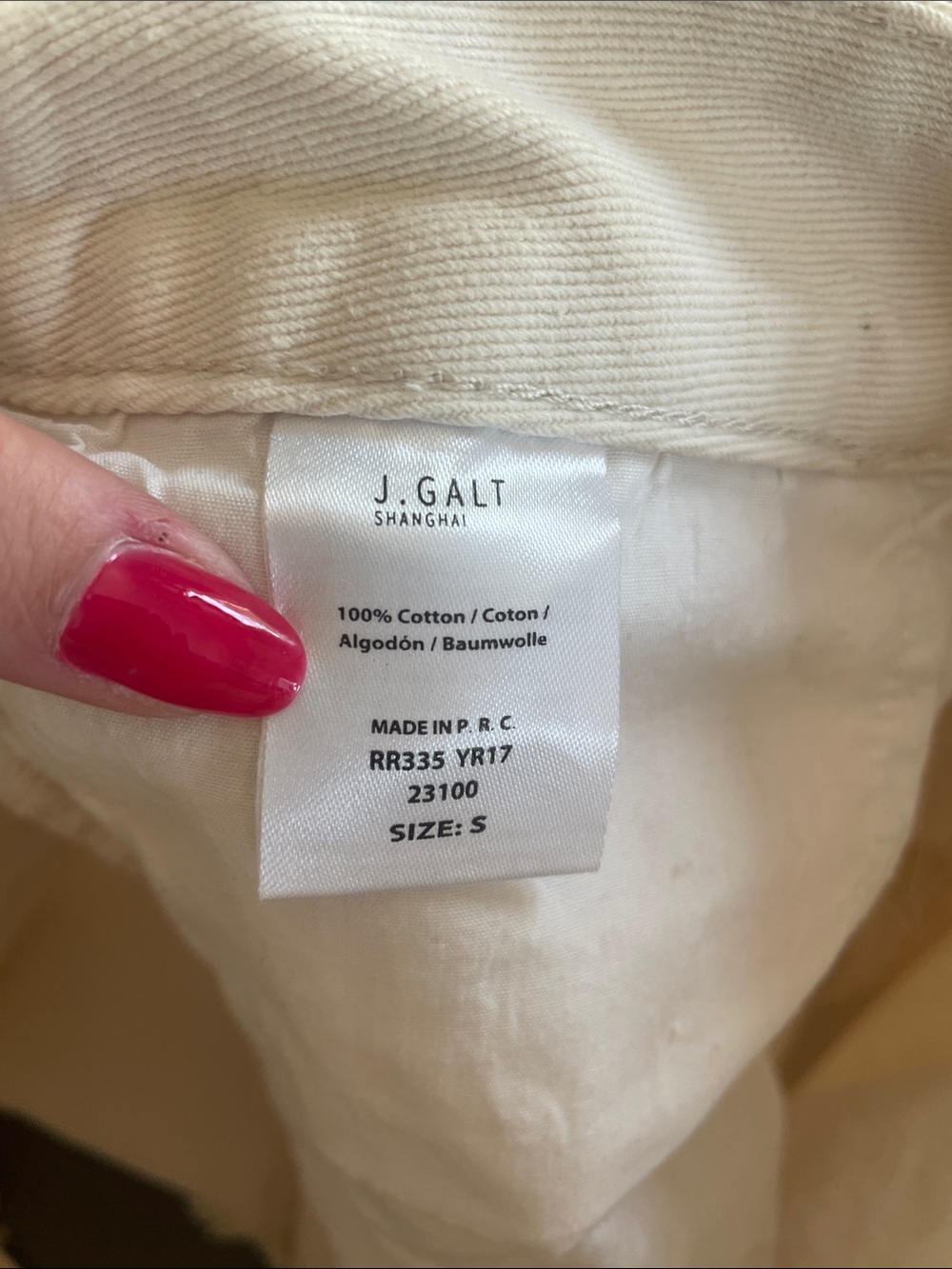 Brandy Melville Cream Denim Mini Skirt - Picture 2 of 6